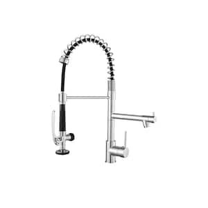Single Handle Stainless Steel Pull Down Sprayer Kitchen Faucet with Pull Down Sprayer in Chrome