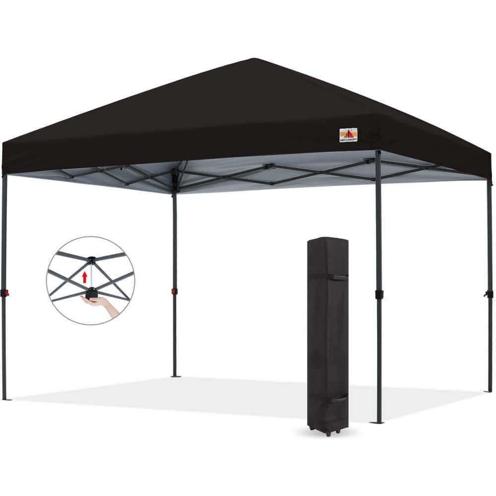 ABCCANOPY 10 ft. x 10 ft. Black Instant Pop Up Canopy Tent Outdoor