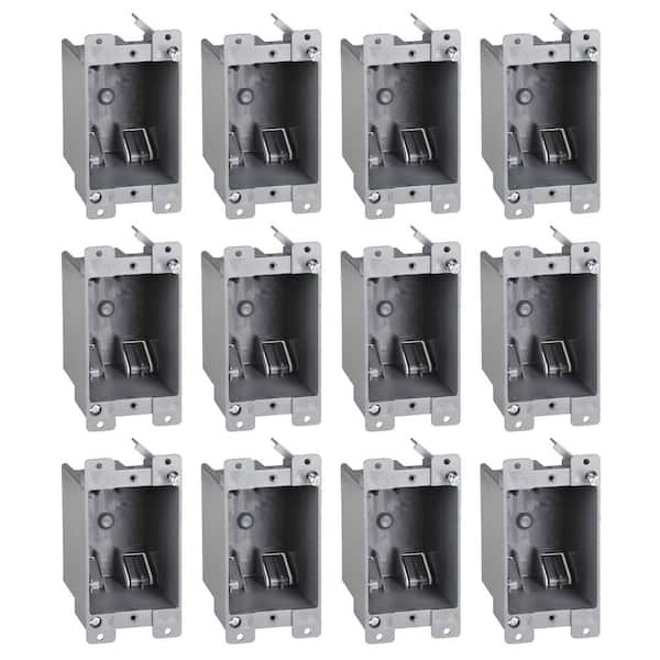 NEWHOUSE ELECTRIC 14 cu. in. 1-Gang PVC Old Work Electrical Outlet Box, (12-Pack)