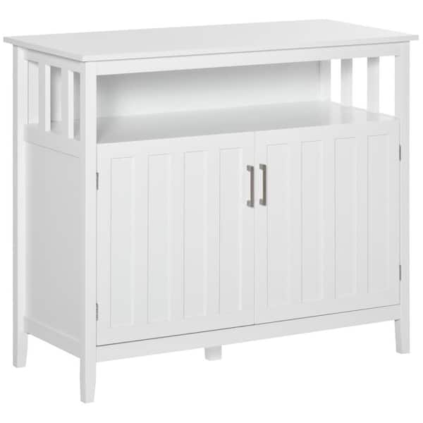 Tileon Kitchen Pantry Organizer, Sideboard, Buffet Cabinet with 2-Doors and Adjustable Shelves for Dining Room in White