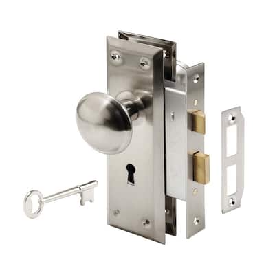 Satin Nickel 1-3/8" Steel Zinc Plated Defender Security U 10319 Prime-Line Flip Action Door Lock