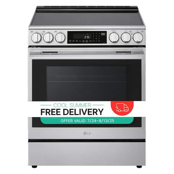6.3 cu. ft. Smart Slide-In Electric Range with ProBake Convection & Air Sous Vide in PrintProof Stainless Steel
