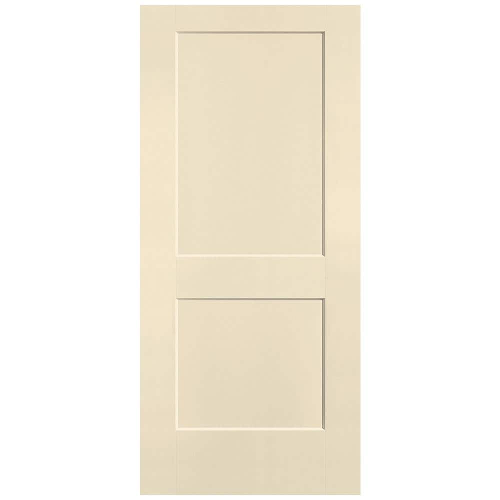 36 in. x 80 in. 2-Panel Logan Single Bore Hollow Core Golden Haystack Molded Composite Interior Door Slab