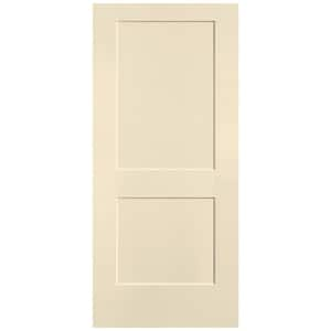 36 in. x 80 in. 2-Panel Logan Single Bore Hollow Core Golden Haystack Molded Composite Interior Door Slab