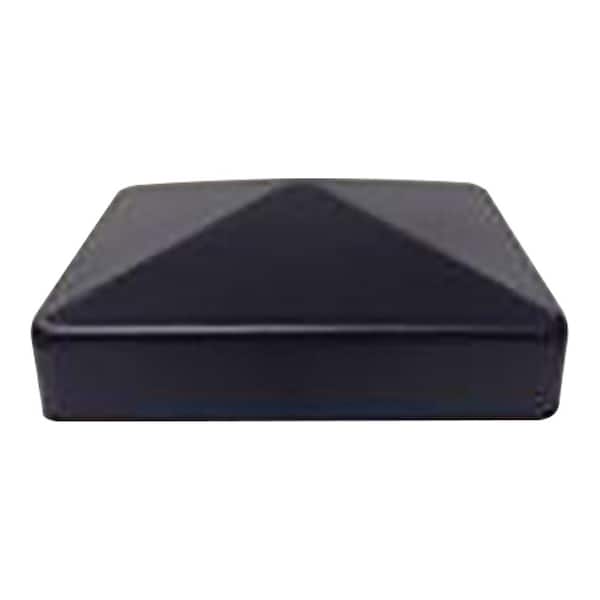 Unbranded 6 in. x 6 in. Black Galvanized Metal Post Caps