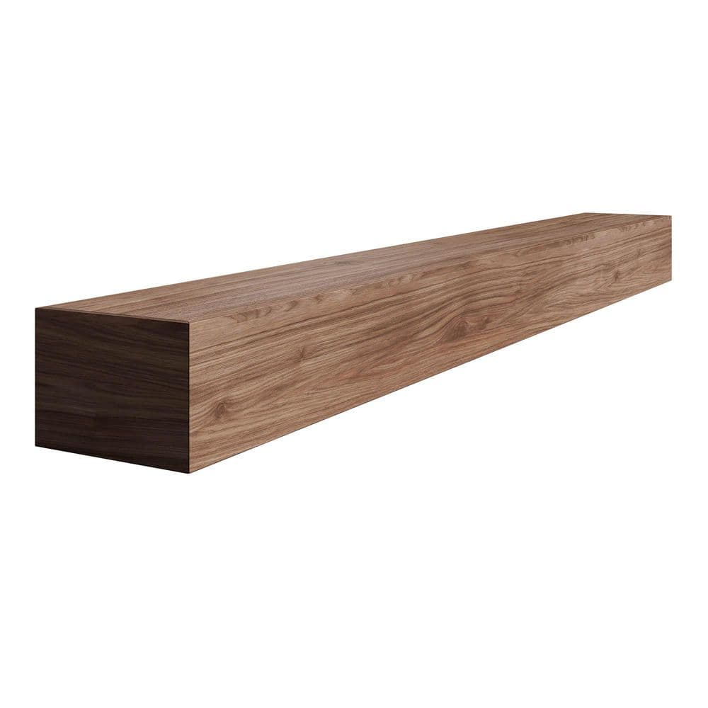 7.25 in. D x 60 in. W x 5 in. H Unfinished Natural Hickory Wood Cap-Shelf Mantel price history on PriceWatchPro