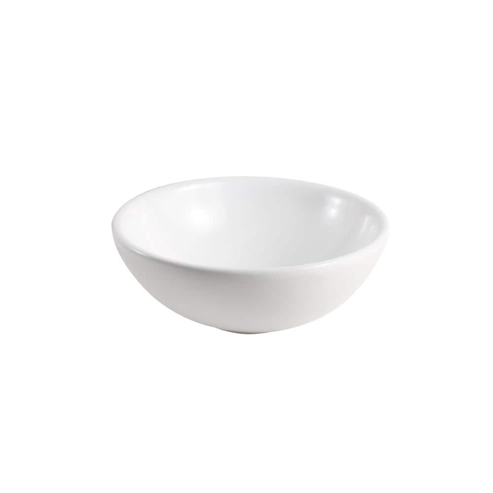 Elanti 15.5'' White Ceramic Round Vessel Sink