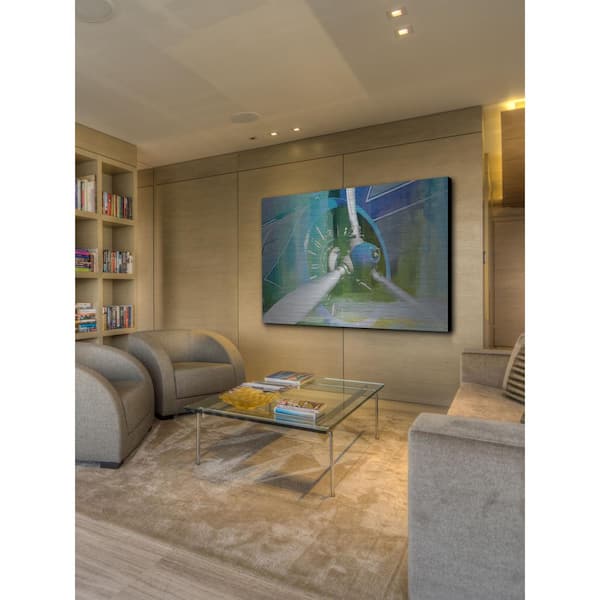 Unbranded 16 in. H x 24 in. W "Blades" by Parvez Taj Printed Brushed Aluminum Wall Art