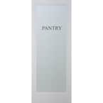 Modern Pantry 32 in. x 80 in. Solid Hybrid Core Full Lite Frosted Glass Primed Pine Wood Interior Door Slab