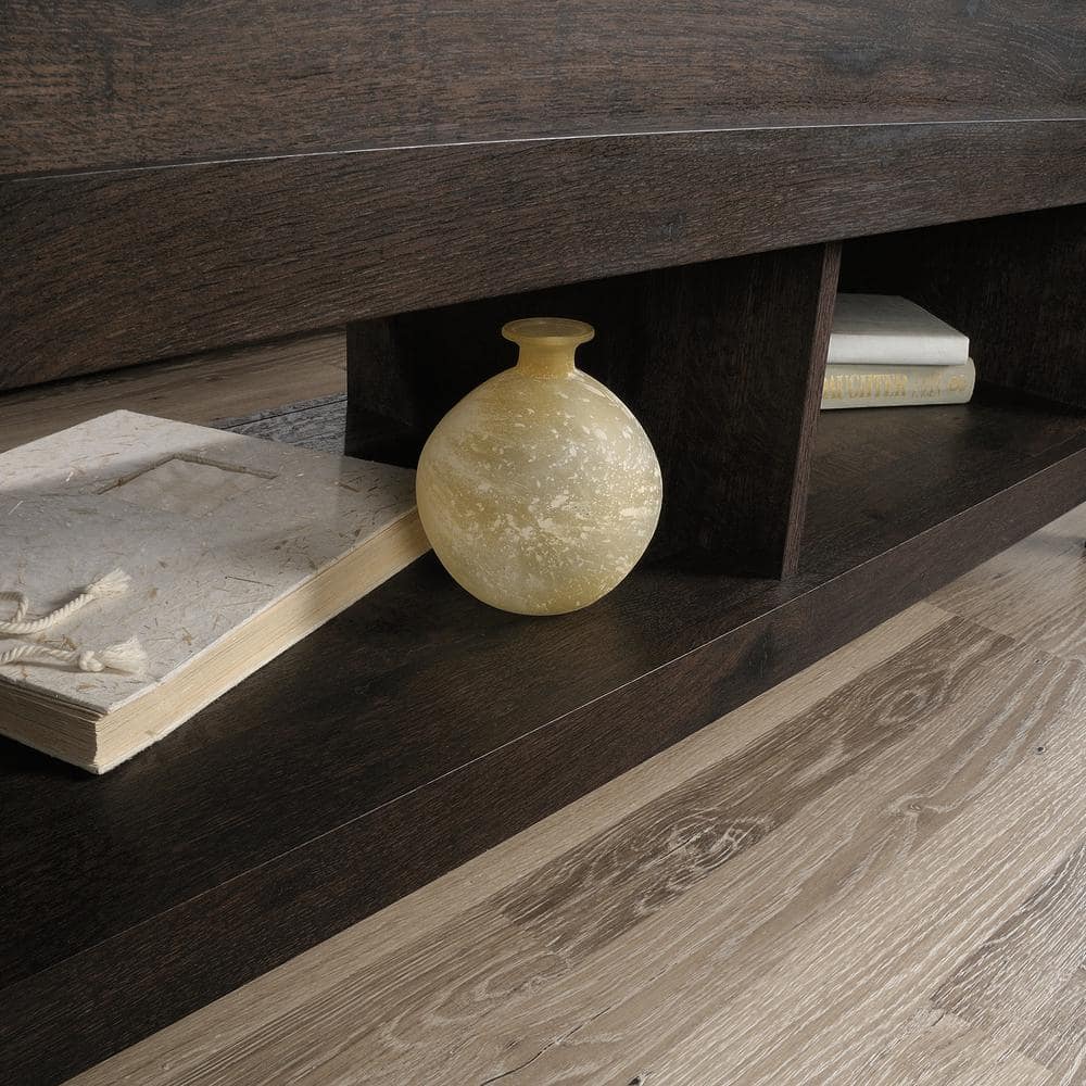 Vintage Coffee Oak Rectangular Lift-Top Coffee Table with Storage