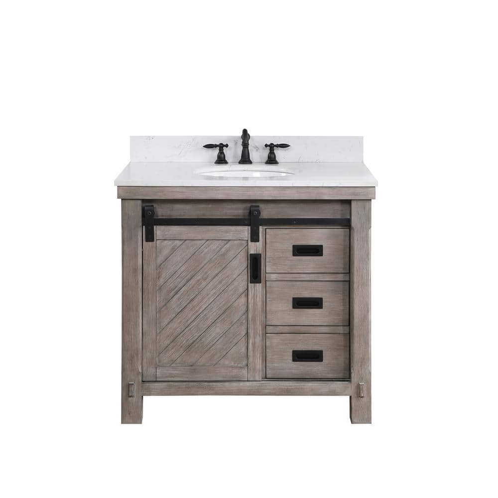ROSWELL Cortes 36 in. W x 22 in. D x 33.9 in. H Single Sink Bath Vanity