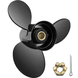 Outboard Propeller, Replace for OEM 765183,3 Blades 13 1/4 in. x 17 in. Pitch Aluminium Boat Propeller, Compatible