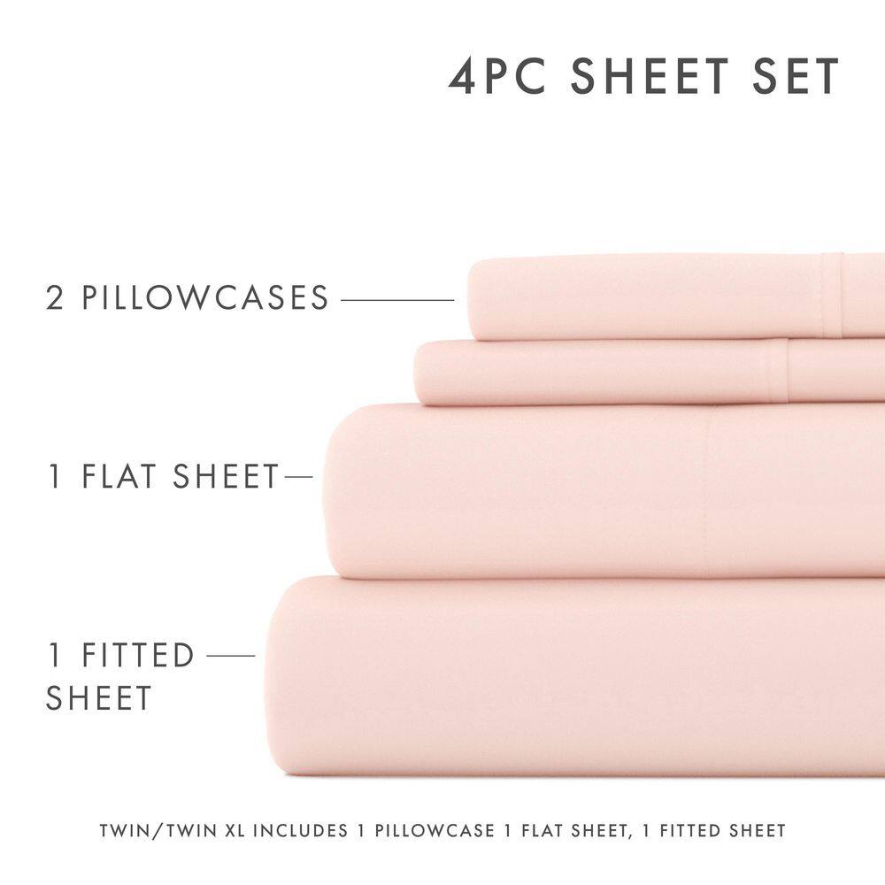 Blush Ultra Soft Microfiber Twin XL Sheet Set