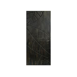 30 in. x 80 in. Hollow Core Charcoal Black Stained Pine Wood Interior Door Slab