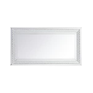 Timeless Home 32 in. W x 60 in. H Contemporary Rectangular Iron Framed LED Wall Bathroom Vanity Mirror in Clear Mirror