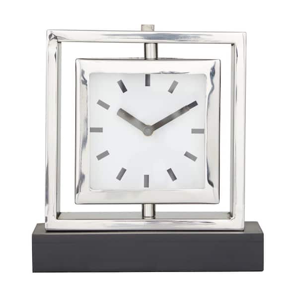 Litton Lane Silver Stainless Steel Glam Analog Clock