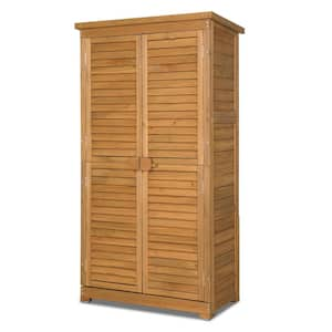 2.9 ft. W x 1.5 ft. D Yellow Outdoor Wood Storage Shed with Double Door (1.8 sq. ft. )