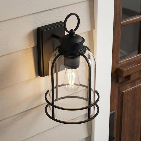 Quoizel Camberly 14.63 in. 1-Light Matte Black Outdoor Hardwired