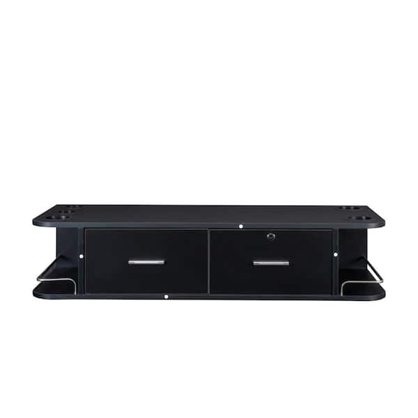 Tidoin Modern Black Wood Beauty Locking Wall Mount Styling Station Barber Beauty Spa Salon Equipment