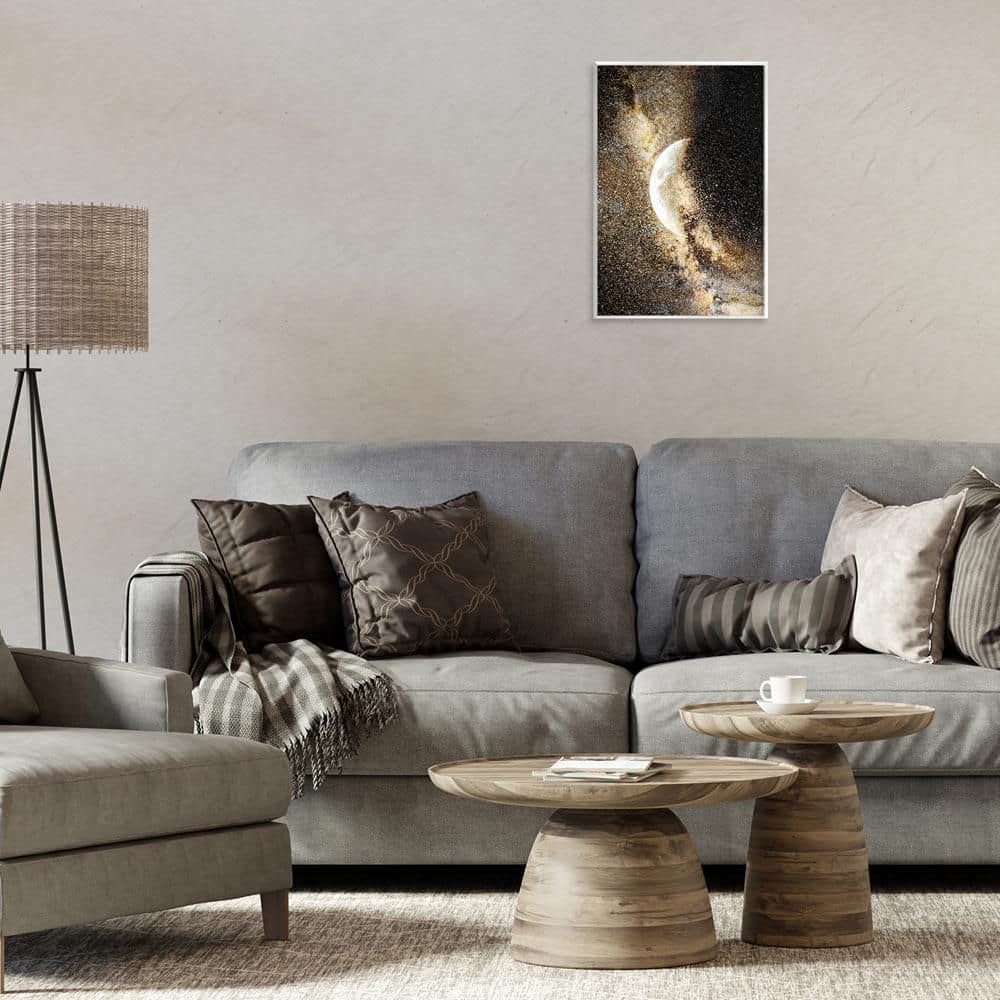 Starry Nebula Crescent Moon by Gemma Bardot Unframed Abstract Graphic Art Print 15 in. x 10 in. price history on PriceWatchPro