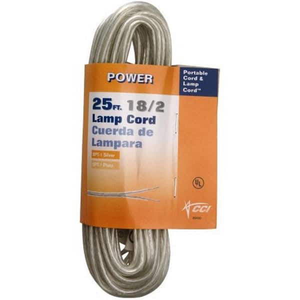 Southwire 25 ft. 18/2 Silver Stranded CU SPT-1 Lamp Wire