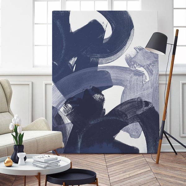 Giant Art 54 in. x 72 in. "Blue on Blue I" by June Erica Vess Wall Art