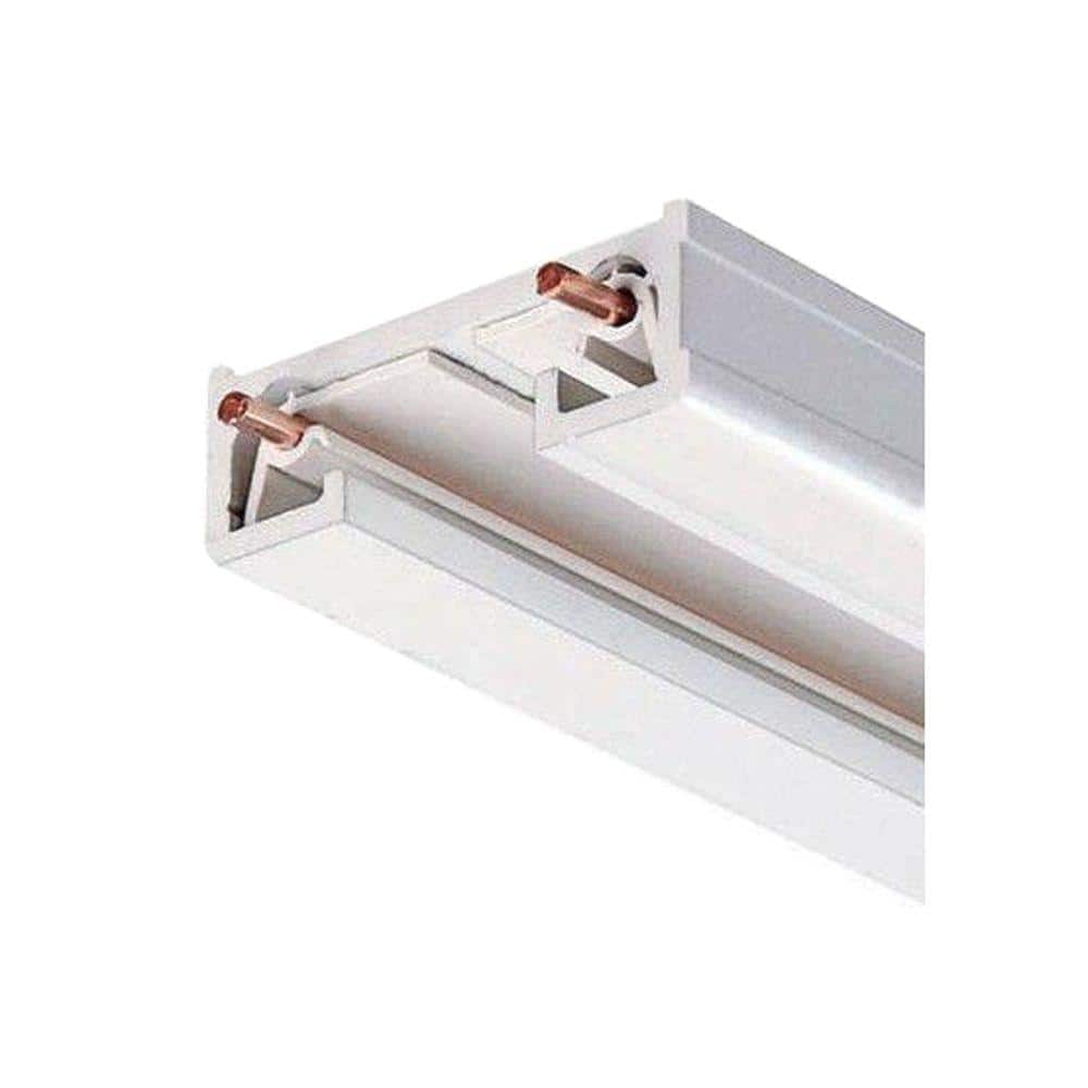 White Aluminum 2ft Track Lighting Section