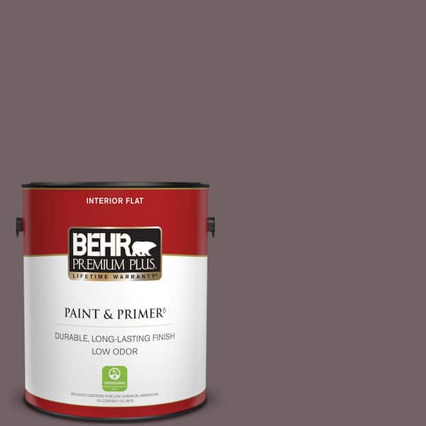 BEHR PREMIUM PLUS 1 gal. #N110-6 Dignified Purple Flat Low Odor Interior Paint & Primer