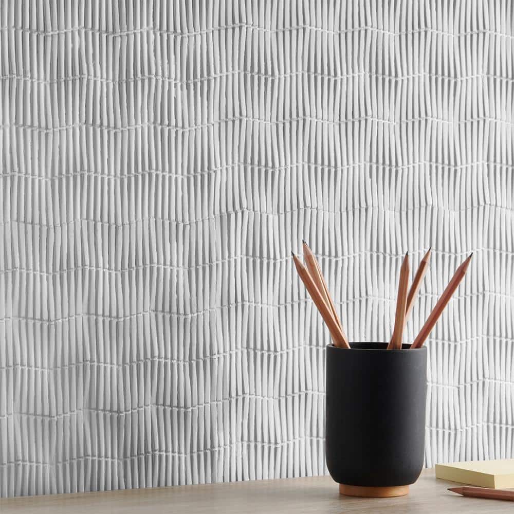 Blaze Keys White Linear Resin Mosaic Wall Tile