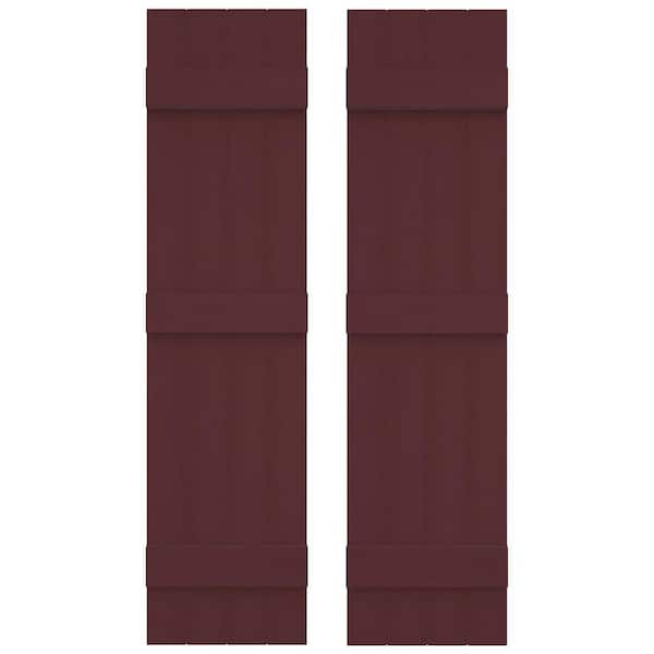 14 in. W x 66 in. H TailorMade Four Board Joined (3 Batten), Board-n-Batten Shutters - Bordeaux