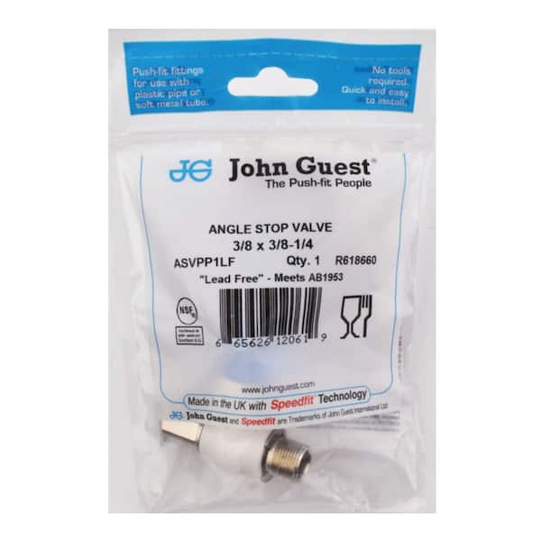 JG Speedfit ASVPP1LF 3/8-Inch by 3/8-Inch by 1/4-Inch Angle Stop Adapter Valve 