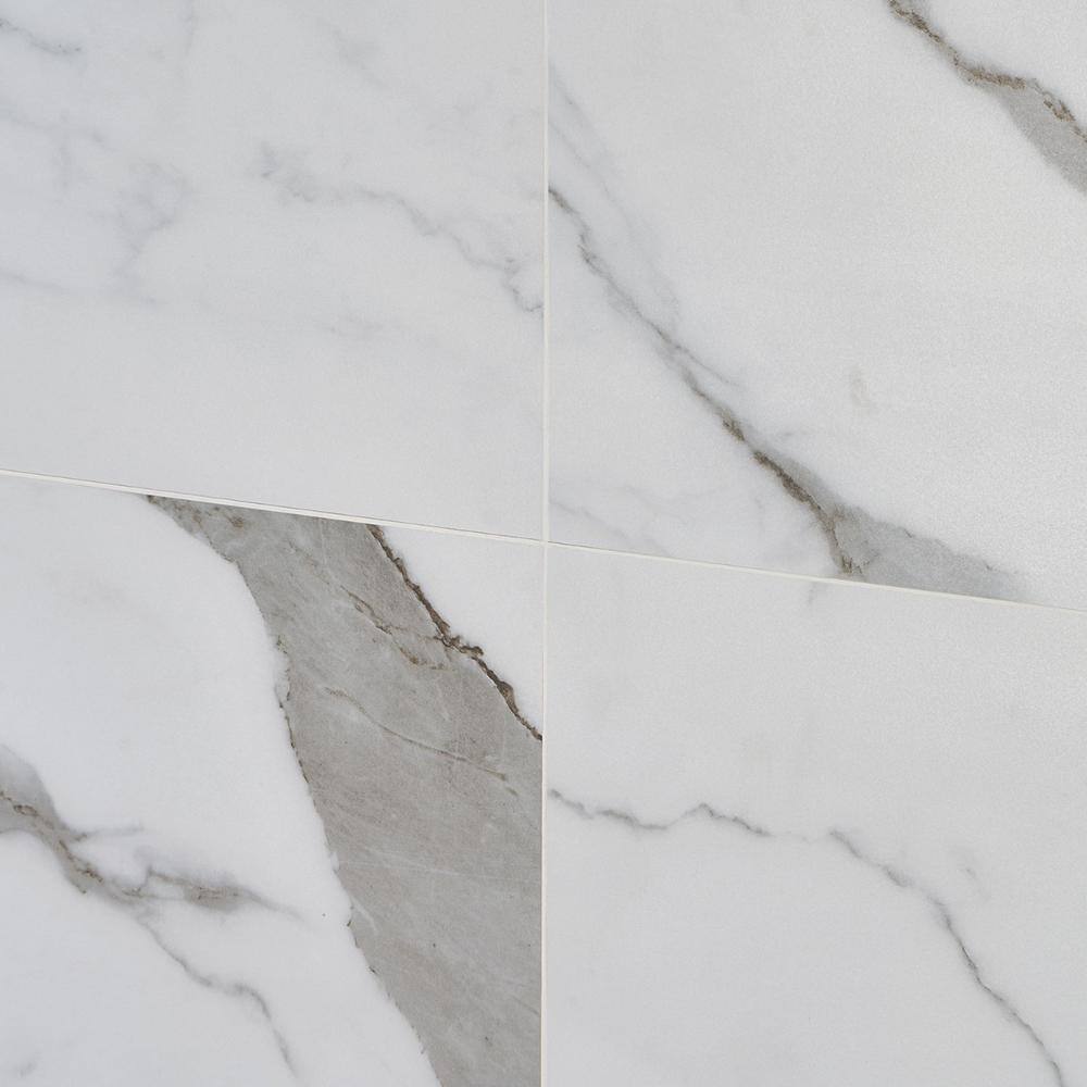 Saroshi 12x24 Matte Porcelain Marble Look Floor and Wall Tile