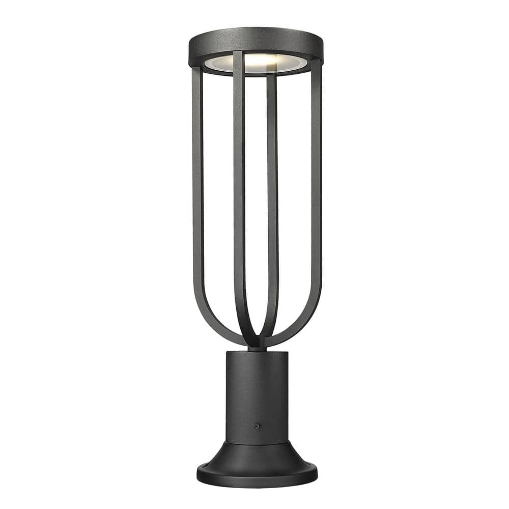 Leland 23 in. 1-Light Sand Black Aluminum Hardwired Outdoor Marine Grade Pi