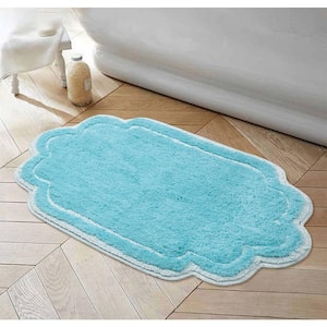 Allure Collection 100% Cotton Tufted Bath Rug, 24 in. x40 in. Bath Rug, Turquoise
