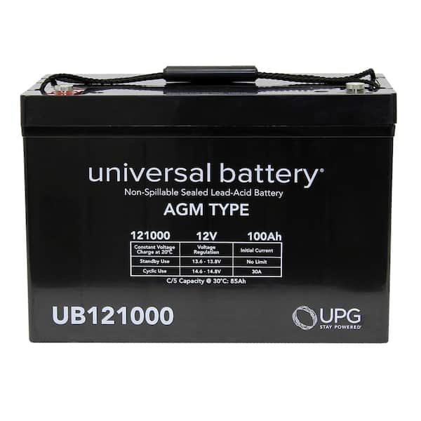 UPG 12-Volt 100 Ah AGM Rechargeable Battery W/I6 Terminals