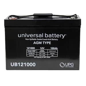 12-Volt 100 Ah AGM Rechargeable Battery w/I6 Terminals