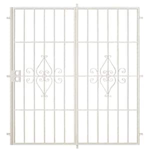 Su Casa 60 in. x 80 in. Navajo White Projection Mount Outswing Steel Patio Security Door with No Screen