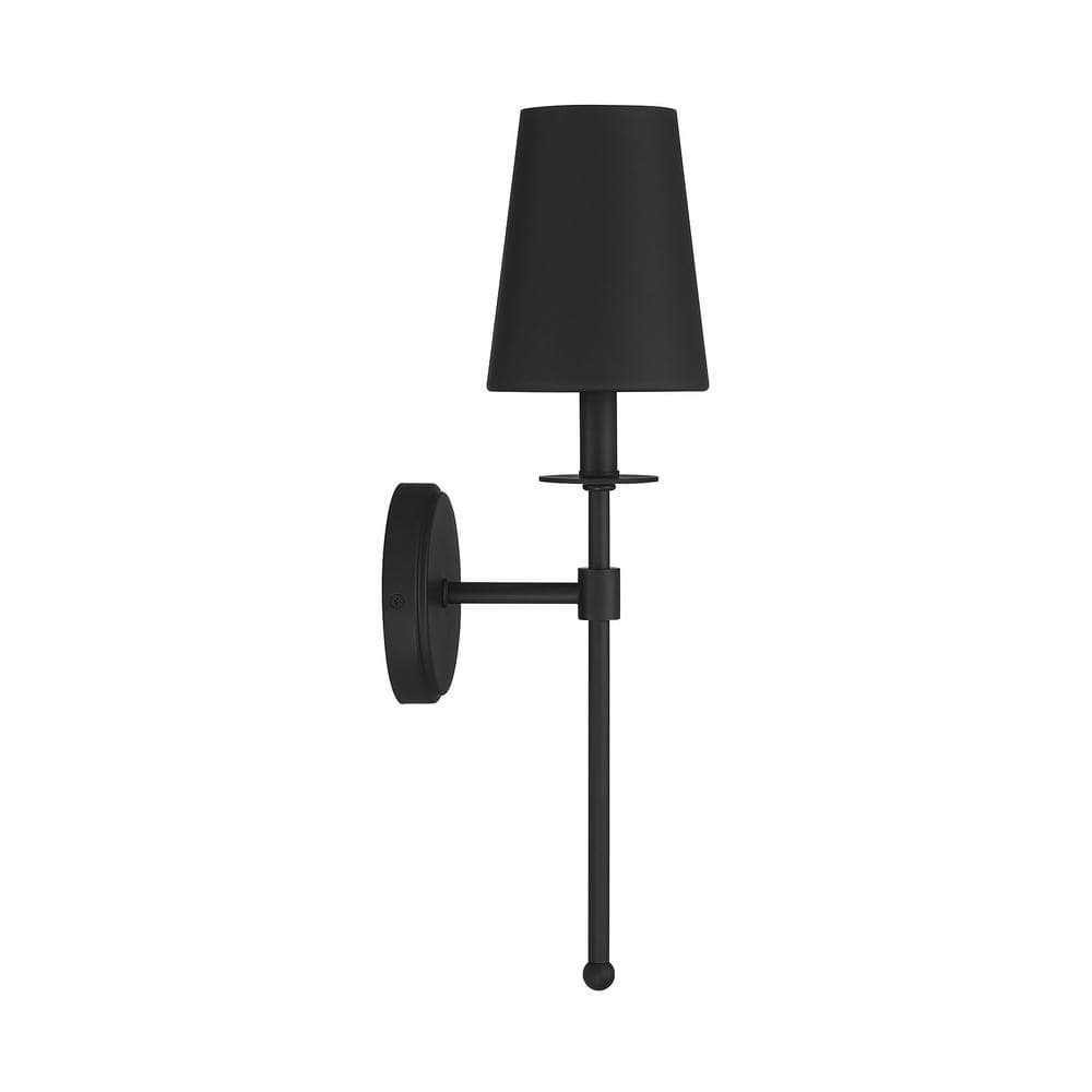 Lola Matte Black Vintage Dimmable Direct Wired Sconce