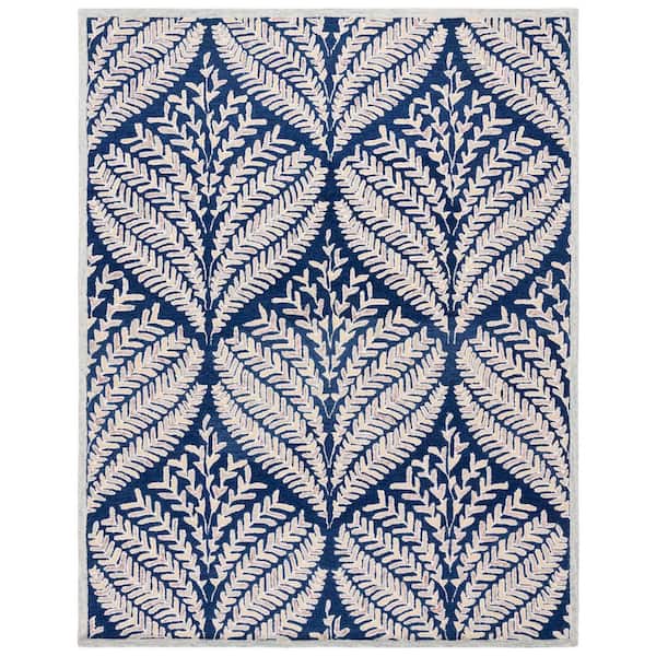 Capri 6 ft. x 9 ft. Navy/Ivory Abstract Area Rug