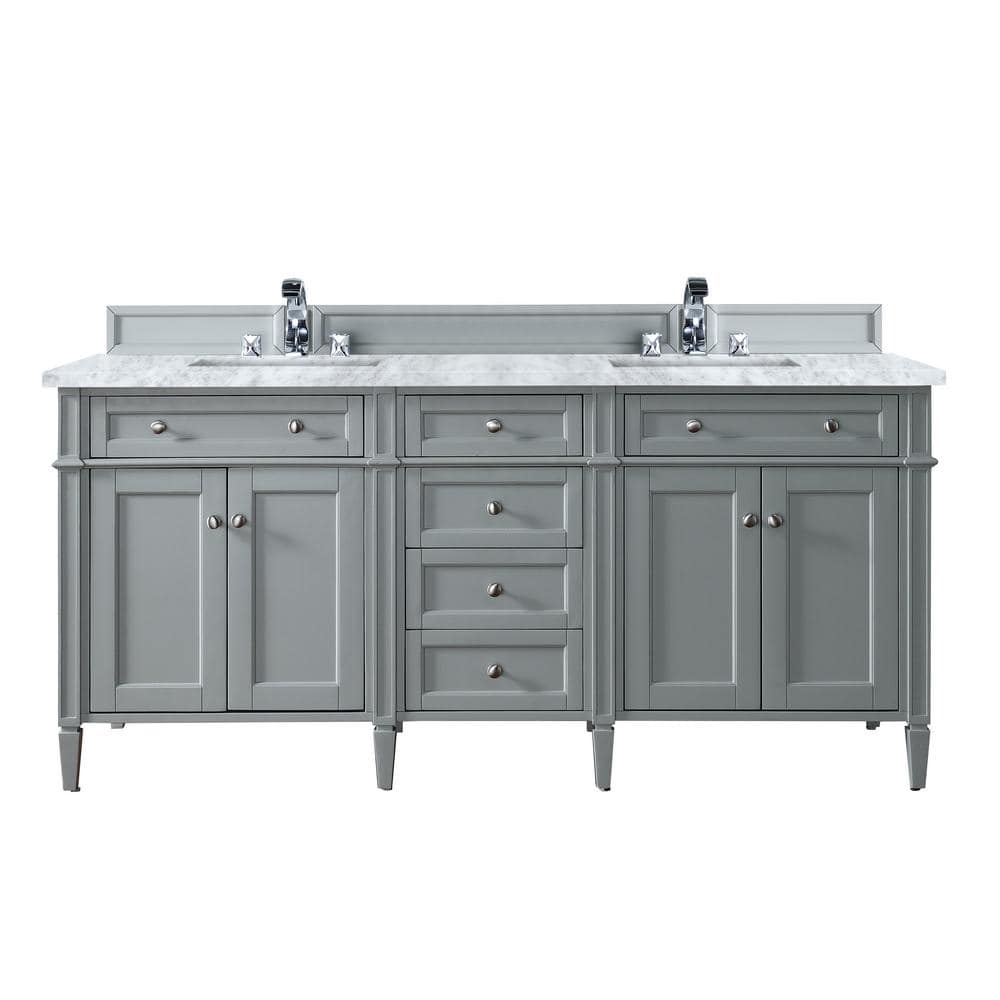 Brittany 72 in. W x 23.5 in. D x 34 in. H Double Bath Vanity in Urban Gray 