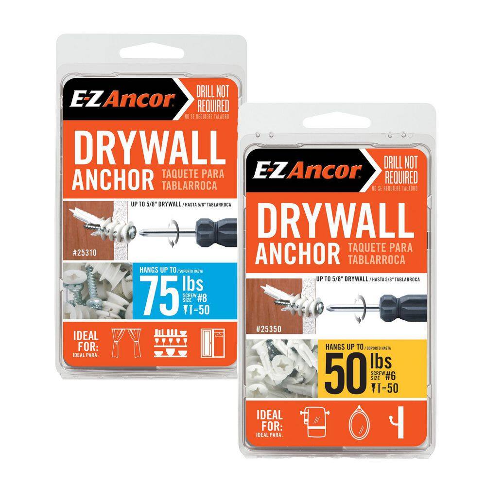 E-Z Ancor Twist-N-Lock 75 Lbs. And Twist-N-Lock 50 Lbs. Drywall Screws ...