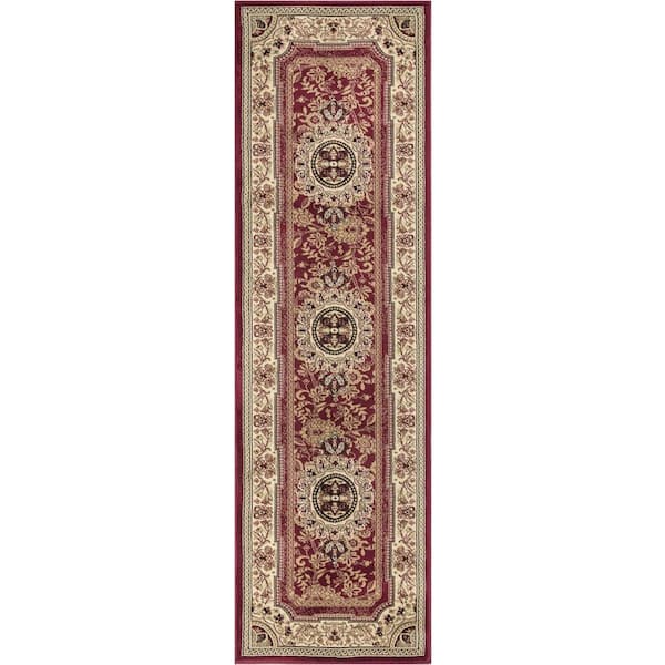 Ankara Chateau Red 2 ft. x 7 ft. Runner Rug