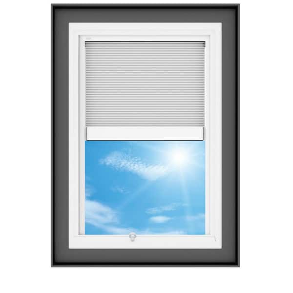 22-1/2 in. x 34-1/2 in. Manual Venting Curb Mount Skylight Laminated Low-E3 Glass, Solar Powered Room Darkening Shade