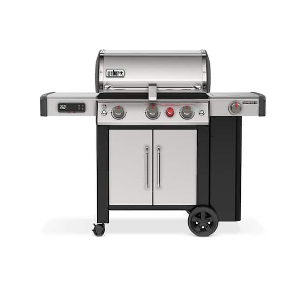 Weber Genesis II Smart SX-335 3-Burner Liquid Propane Gas Grill in Stainless Steel with Connect Smart Grilling Technology