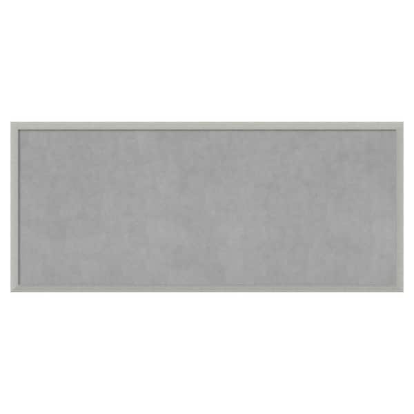 Amanti Art Silver Leaf 50 in. x 22 in Framed Magnetic Board