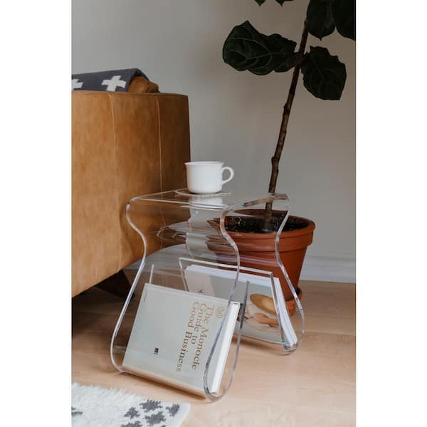 Magino Stool W/Mag Rack Clear 322720-165 - The Home Depot