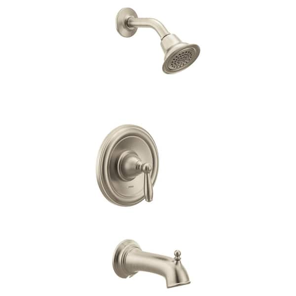 MOEN Brantford Single-Handle 1-Spray Posi-Temp Tub and Shower Faucet Trim Kit in Brushed Nickel (Valve Not Included)