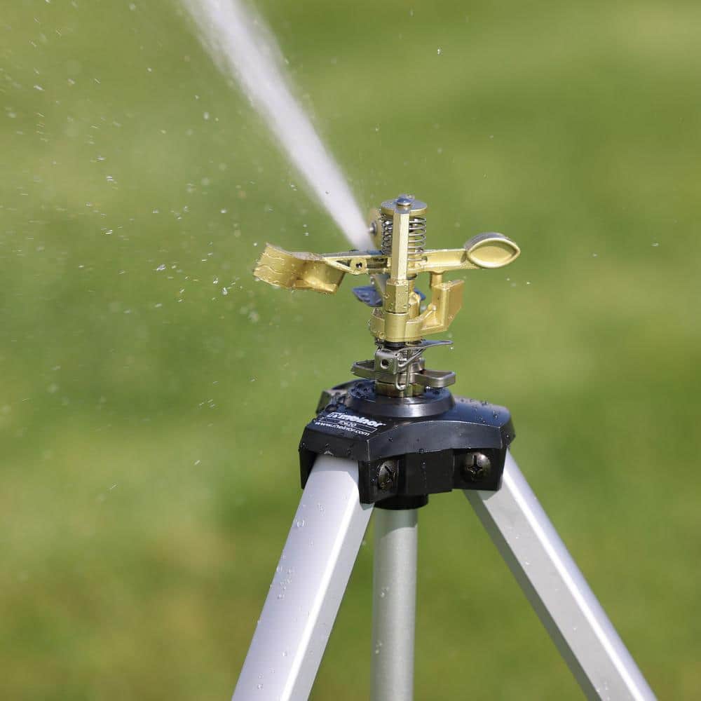 Adjustable Height Metal Tripod Lawn Sprinkler