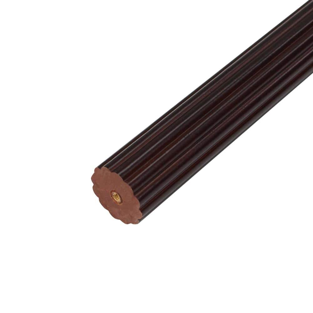 Mix and Match 8 ft. 1-3/8 in. Dia. Wood Single Rod in Ant. Mahogany (8 ft. 1-piece) price history on PriceWatchPro