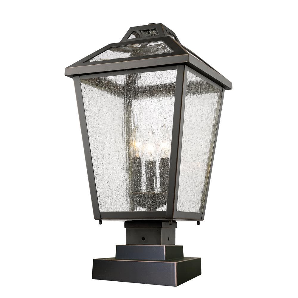 Bayland 21 .5 in 3 Light Bronze Aluminum Outdoor Hardwired Weather Resistan